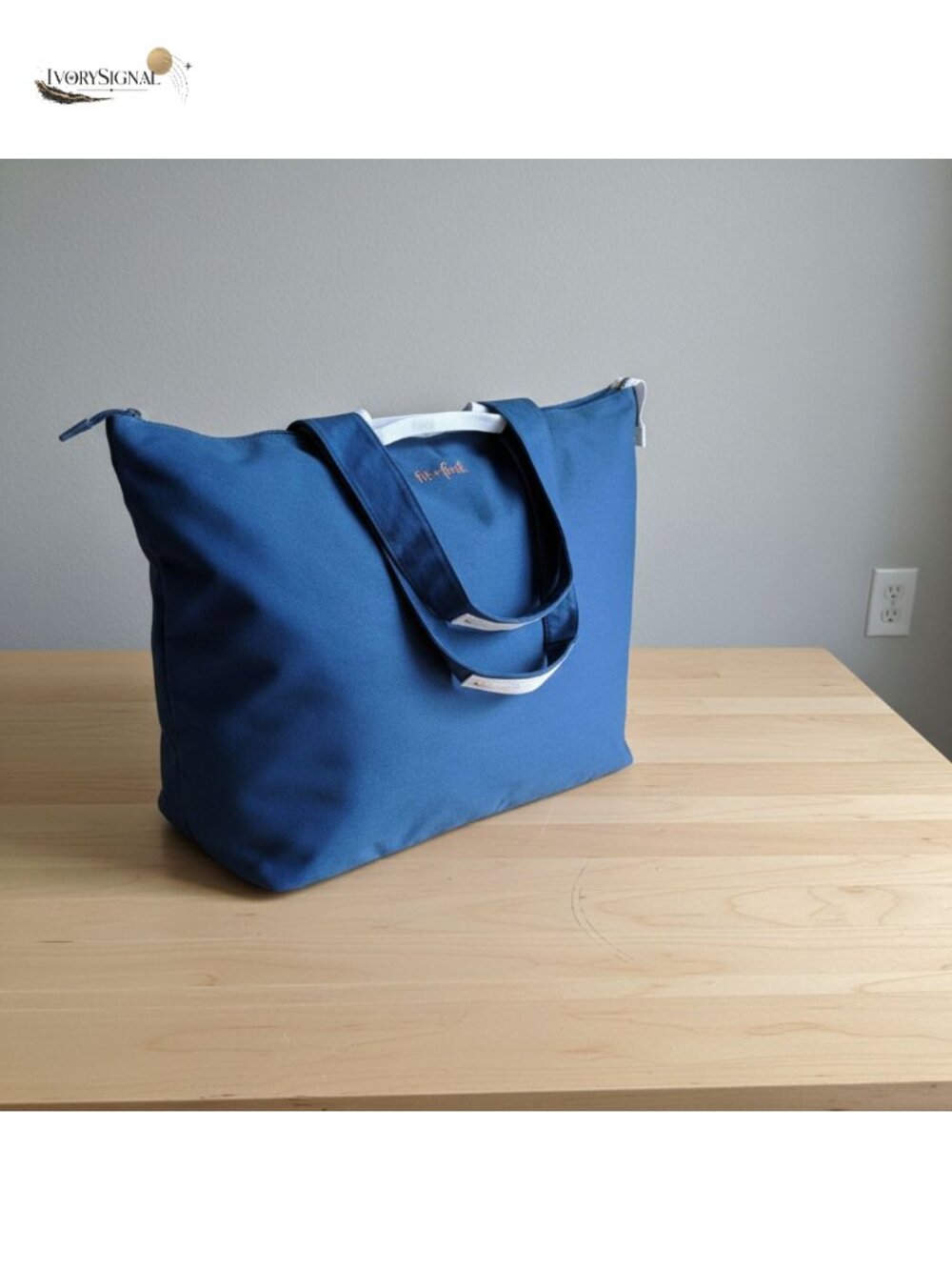 XL Canvas Beach Tote Water Resistant Zip Top Oversized Travel Bag